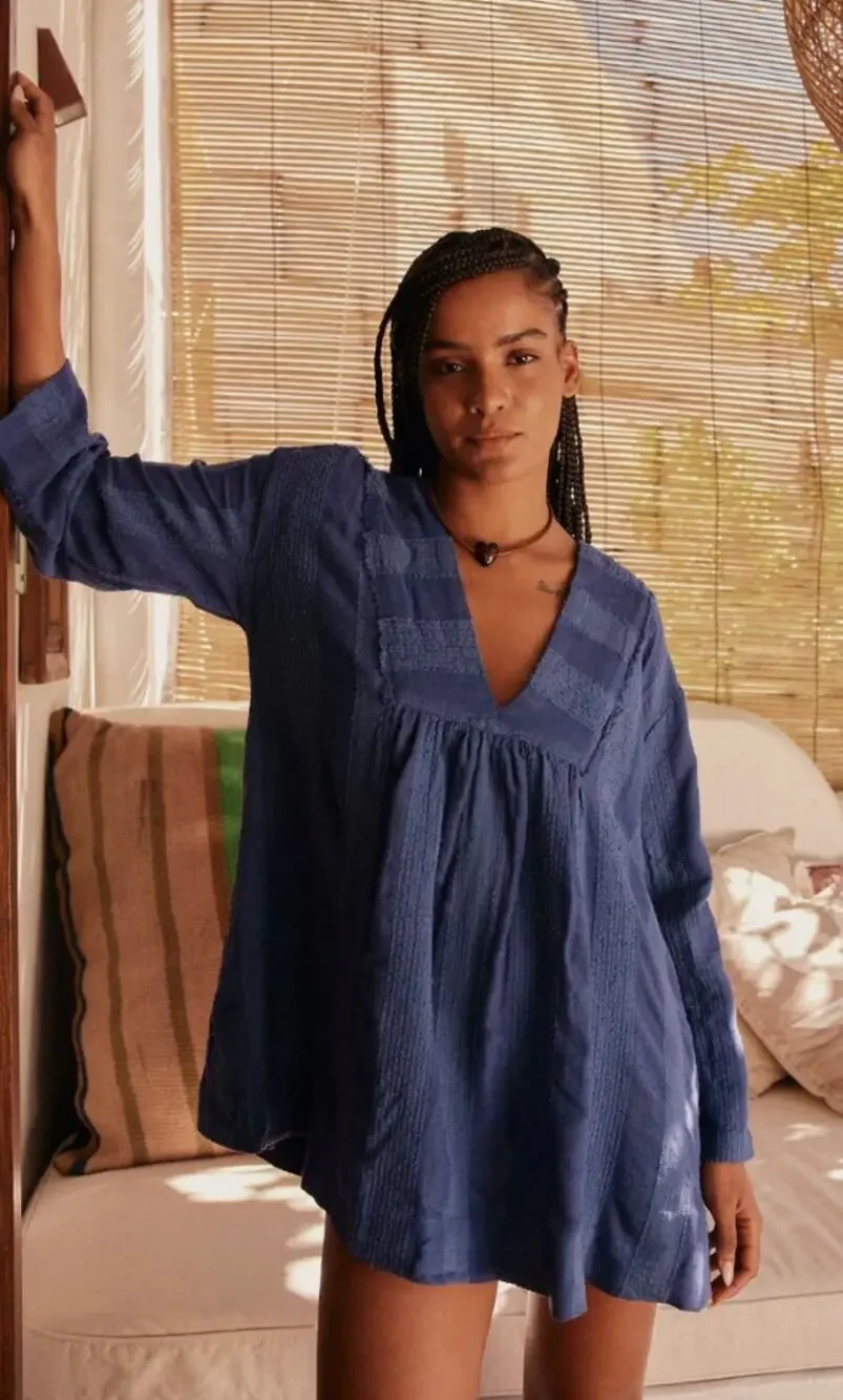 Free People Feels Like Sunshine Tunic Blue Depth. Small